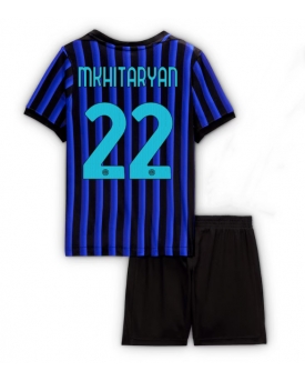 Billige Fotballdrakt Inter Milan Henrikh Mkhitaryan #22 Replika Hjemmedraktsett Barn 2025-26 Kortermet (med bukser)